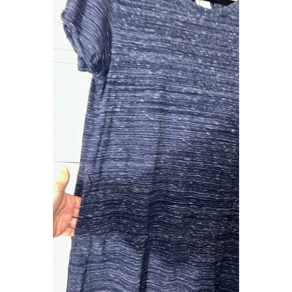 Pact French Navy Melange Piper Organic Cotton Pocket Tee‎ Dress Size M - Picture 3 of 8